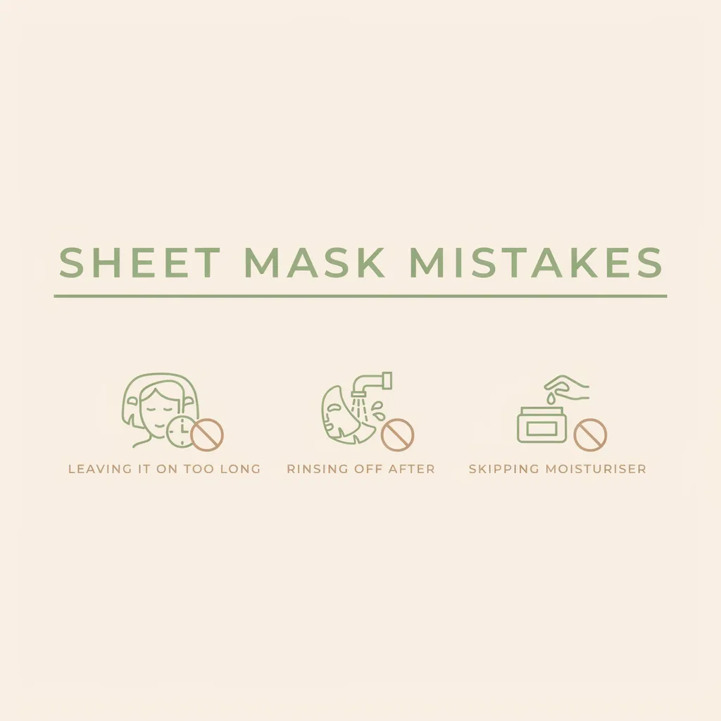 Anua Rice 70 Glow Collagen Mask common sheet mask mistakes infographic