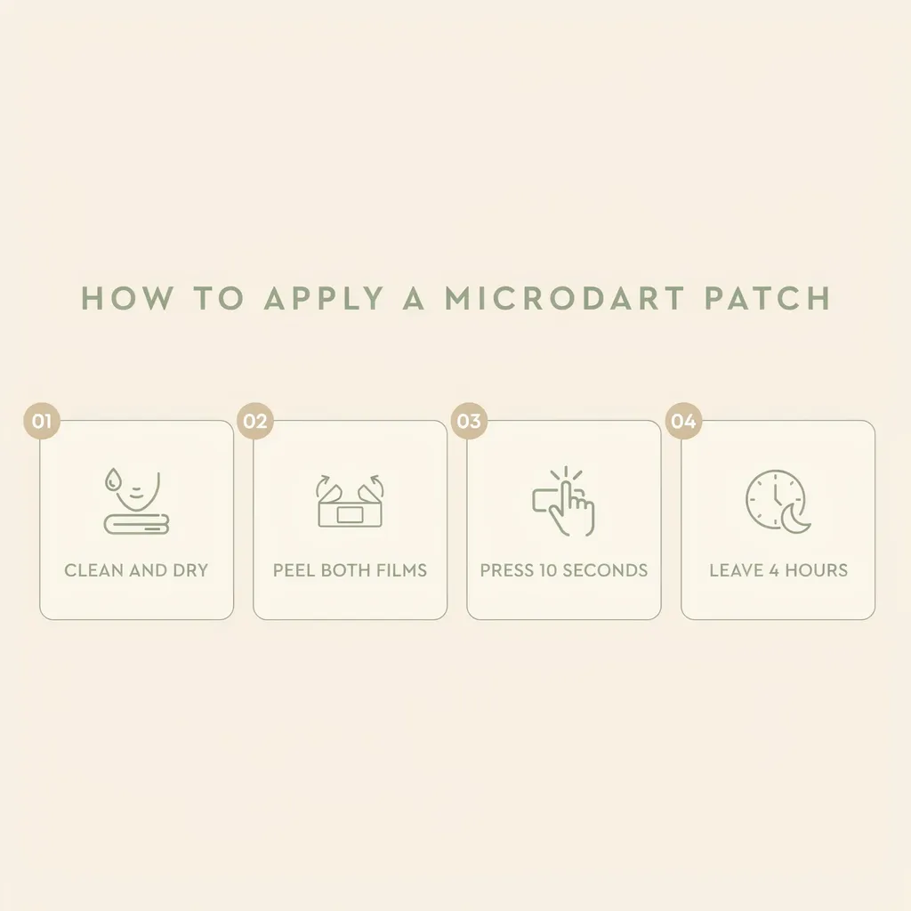 Anua Triple Acid Microdart Patch how to apply infographic