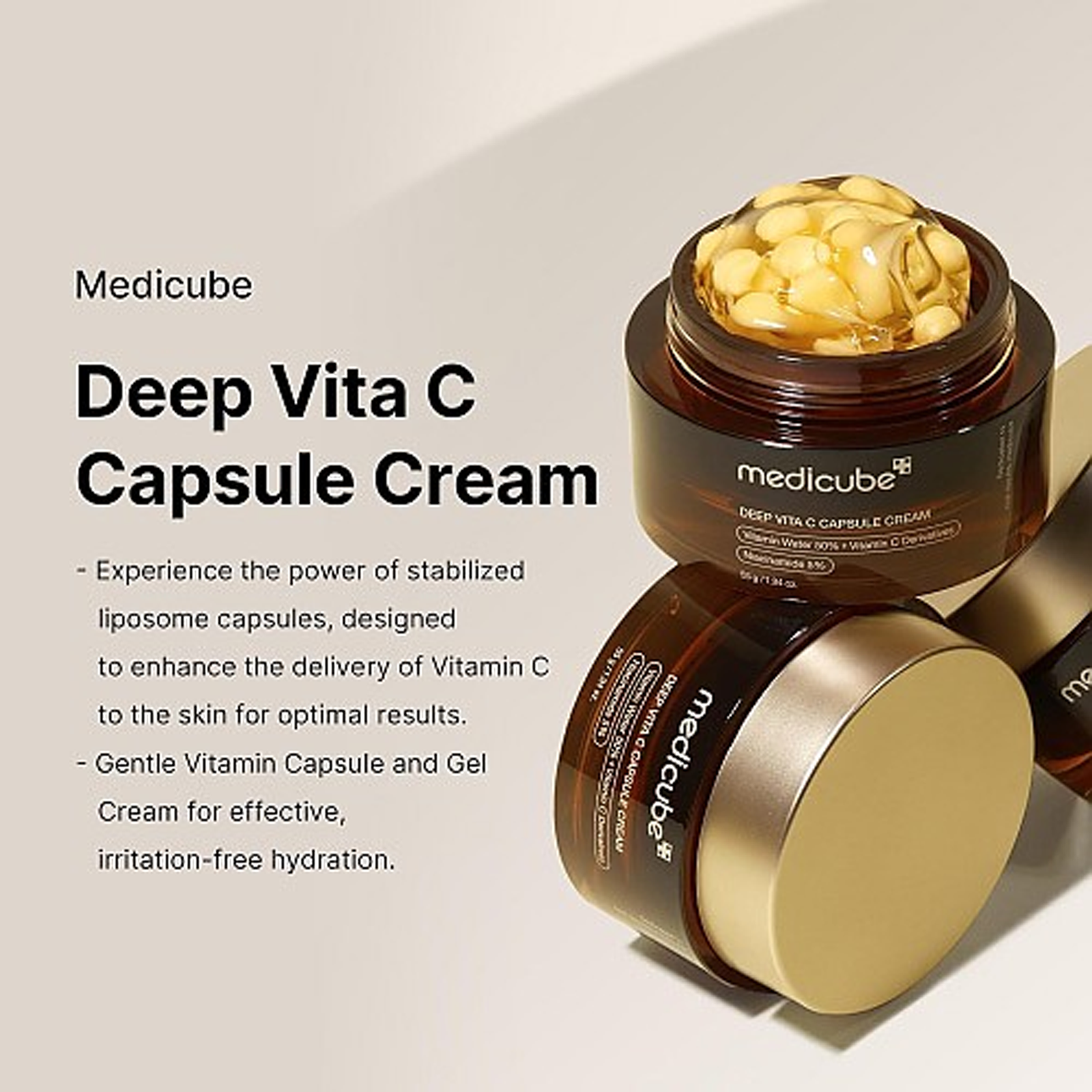 Medicube Deep Vita C Capsule Cream - vitamin C capsule cream for dark spots key benefits Medicube Deep Vita C Capsule Cream - vitamin C capsule cream for dark spots key benefits