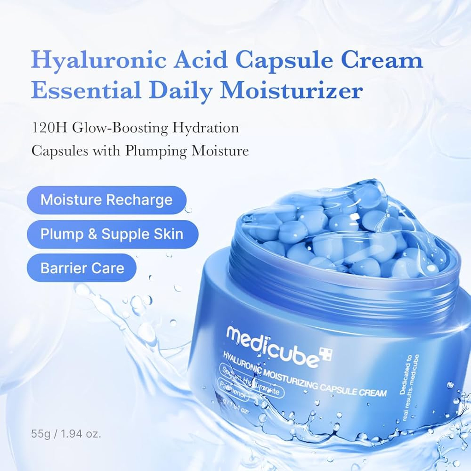 Medicube Hyaluronic Moisturizing Capsule Cream - 55g
