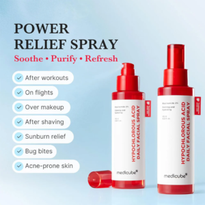 Medicube Hypochlorous Acid Spray 125ml – calming purifying facial mist key benefits Medicube Hypochlorous Acid Spray 125ml - calming purifying facial mist key benefits