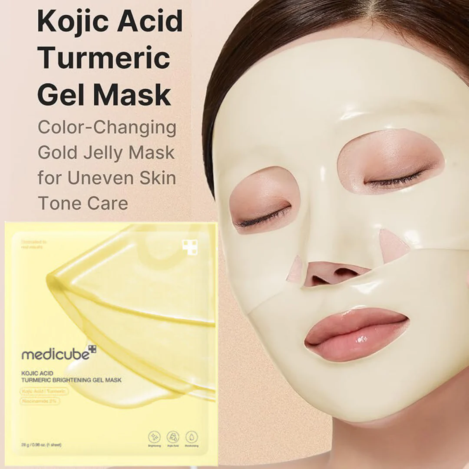 Medicube Kojic Turmeric Gel Mask - cooling brightening gel mask key benefits Medicube Kojic Turmeric Gel Mask - cooling brightening gel mask key benefits