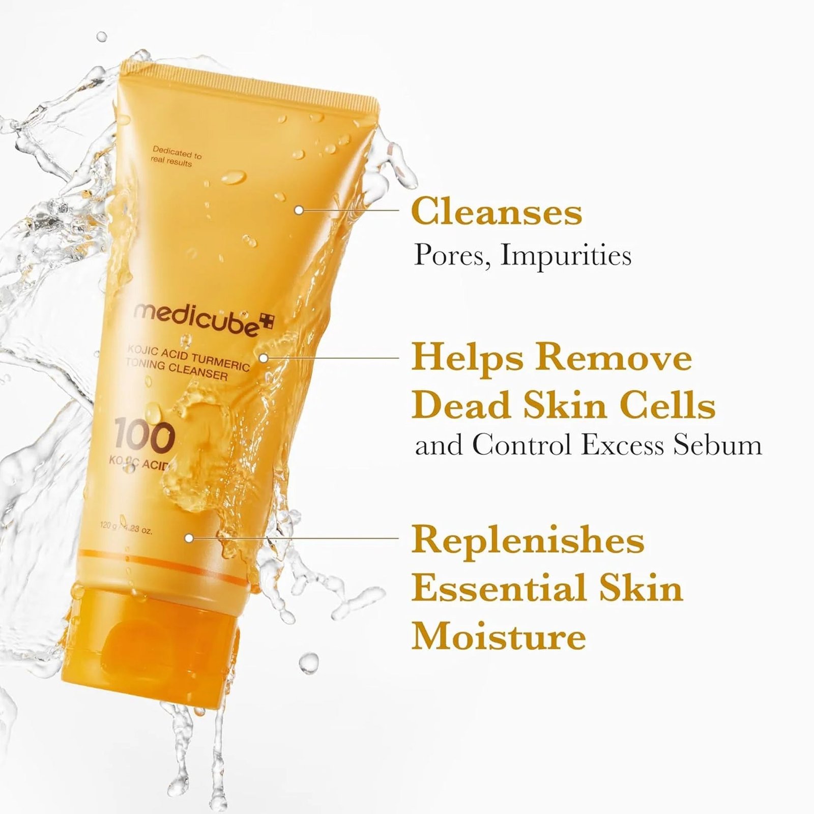 Medicube Kojic Acid Turmeric Toning Cleanser - 120g