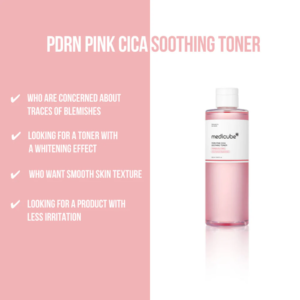 Medicube PDRN Pink Cica Soothing Toner – salmon PDRN and cica toner key benefits Medicube PDRN Pink Cica Soothing Toner - salmon PDRN and cica toner key benefits