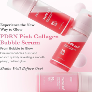 Medicube PDRN Pink Collagen Bubble Serum – bubble to glow serum key benefits Medicube PDRN Pink Collagen Bubble Serum - bubble to glow serum key benefits