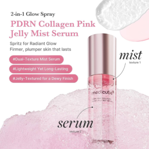 Medicube PDRN Pink Glow Jelly Mist Serum – dual texture jelly glow mist key benefits Medicube PDRN Pink Glow Jelly Mist Serum - dual texture jelly glow mist key benefits