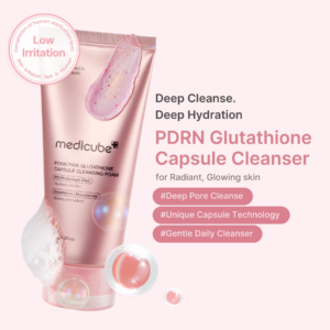 Medicube PDRN Pink Glutathione Cleansing Foam – brightening capsule foam cleanser key benefits Medicube PDRN Pink Glutathione Cleansing Foam - brightening capsule foam cleanser key benefits