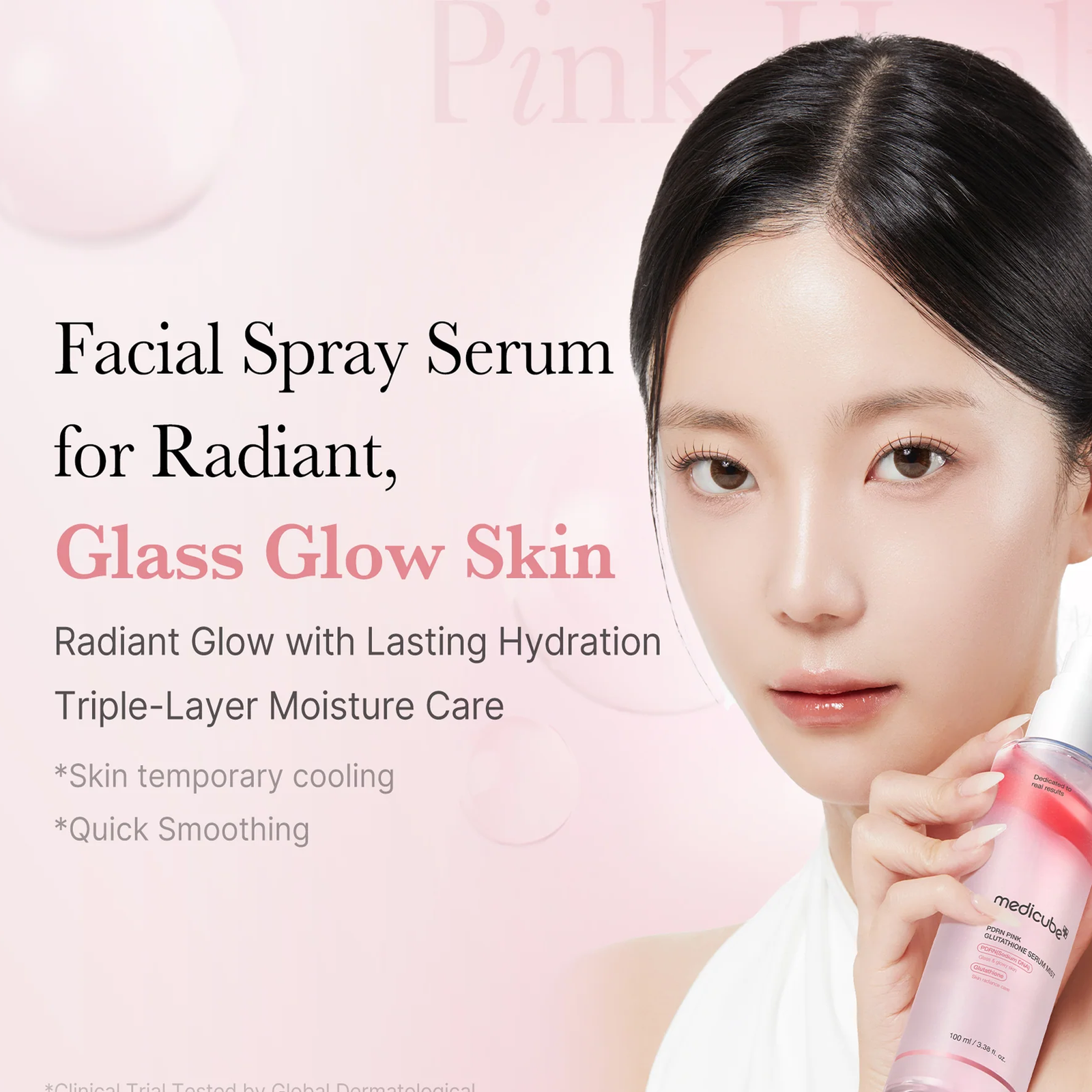 Medicube PDRN Pink Glutathione Serum Mist - cooling hydrating glow mist key benefits Medicube PDRN Pink Glutathione Serum Mist - cooling hydrating glow mist key benefits