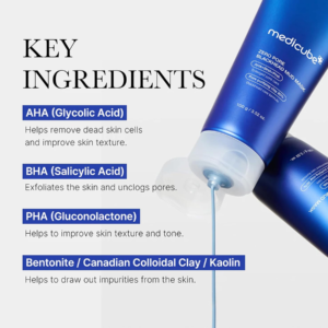 Medicube_Zero_Pore_Blackhead_Mud_Mask_key_benefits.png Medicube Zero Pore Blackhead Mud Mask - 100g