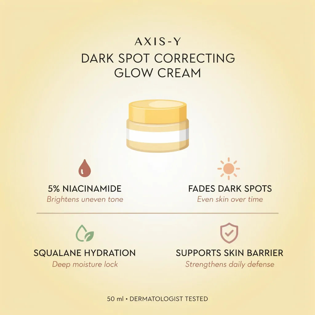 AXIS-Y dark spot cream Kuwait infographic - niacinamide glow cream benefits AXIS-Y dark spot cream Kuwait infographic - niacinamide glow cream benefits