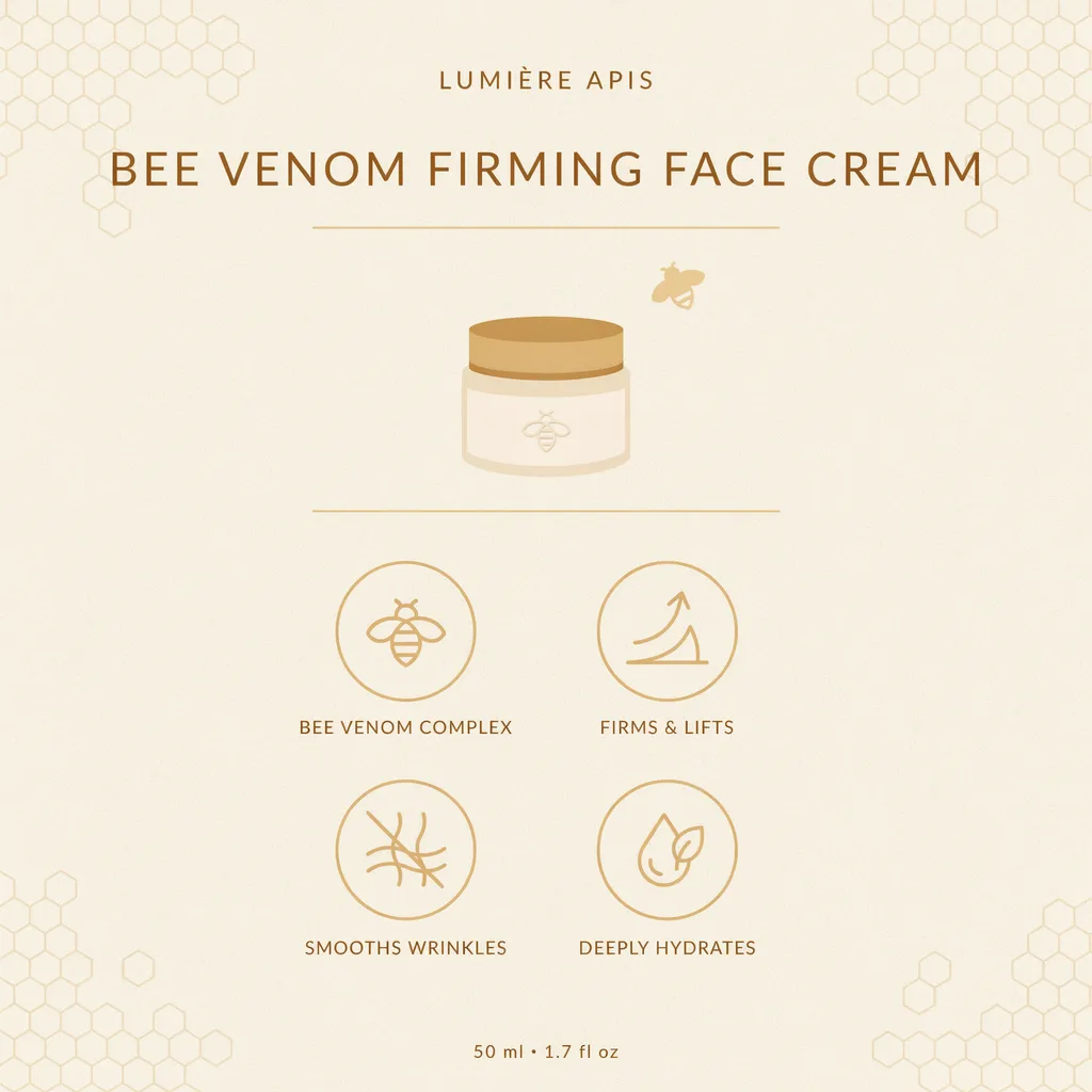Bee venom cream Kuwait infographic - firming face cream benefits Bee venom cream Kuwait infographic - firming face cream benefits