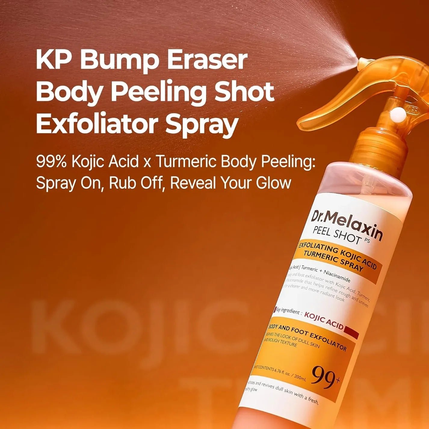 Dr Melaxin Peel Shot turmeric kojic acid spray texture