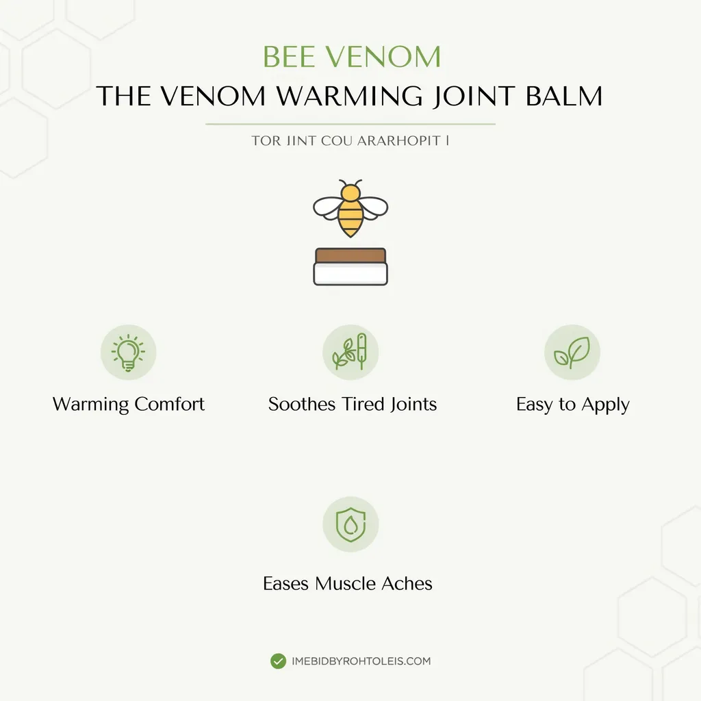 Joint pain balm Kuwait infographic - bee venom warming joint balm benefits Joint pain balm Kuwait infographic - bee venom warming joint balm benefits