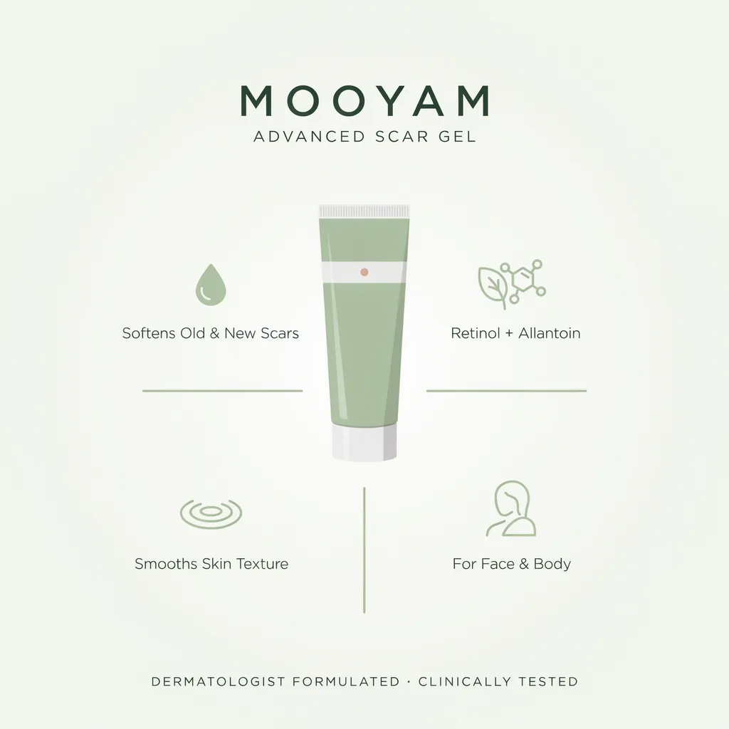 Scar gel Kuwait infographic - Mooyam advanced scar gel benefits Scar gel Kuwait infographic - Mooyam advanced scar gel benefits